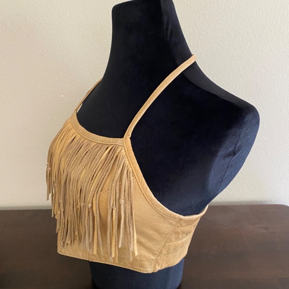 Leather Crop Top Genuine Leather - Picture 14 of 16